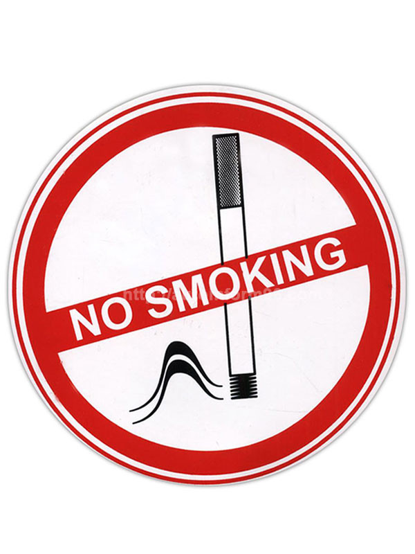 Автомобильная наклейка Не курить (круглая) для маршрутных автобусов