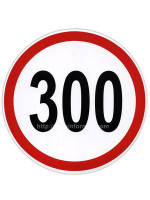 Автомобильная наклейка "Ограничение скорости 300"