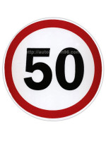 Автомобильная наклейка "Ограничение скорости 50"
