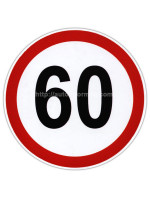 Автомобильная наклейка "Ограничение скорости 60"