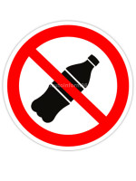 Автомобильная наклейка "Запрещающий знак напитки"