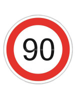 Наклейка Автомобильная наклейка "Ограничение скорости 90"