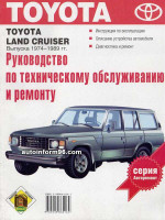 Toyota Land Cruiser (Тойота Ленд Крузер). Руководство по ремонту, инструкция по эксплуатации. Модели с 1974 по 1989 год выпуска, оборудованные бензиновыми двигателями.