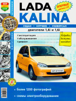 Лада Калина 2 (Lada Kalina 2). Руководство по ремонту в цветных фотографиях, инструкция по эксплуатации, каталог деталей. Модели, оборудованные бензиновыми двигателями