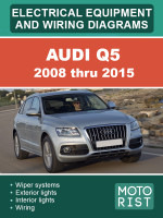 Audi Q5 (Ауди Ку5). Цветные электросхемы. Модели c 2008 по 2015 год, оборудованные бензиновыми двигателями