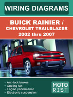 Buick Rainier / Chevrolet TrailBlazer (Бьюик Рейниер / Шевроле Трейлблейзер). Цветные электросхемы. Модели c 2002 по 2007 год, оборудованные бензиновыми двигателями