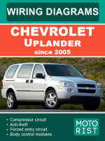 Chevrolet Uplander (Шевроле Аплендер). Электросхемы. Модели с 2005 года выпуска, оборудованные бензиновыми двигателями