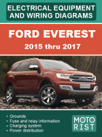 Ford Everest (Форд Эверест). Электрооборудование и цветные электросхемы. Модели с 2015 по 2017 год, оборудованные дизельными двигателями