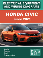 Honda Civic (Хонда Сивик). Цветные электросхемы. Модели c 2021 года, оборудованные бензиновыми двигателями