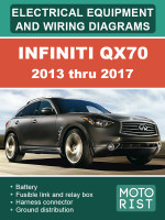 Infiniti QX70 (Инфинити КХ70). Электрооборудование и электросхемы. Модели c 2013 по 2017 год, оборудованные бензиновыми двигателями