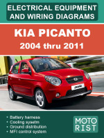 Kia Picanto (Киа Пиканто). Электрооборудование и цветные электросхемы. Модели с 2004 по 2011 год, оборудованные бензиновыми двигателями