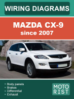 Mazda CX-9 (Мазда ЦИкс-9). Цветные электросхемы. Модели c 2007 года, оборудованные бензиновыми двигателями