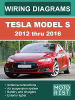 Tesla Model S (Тесла Модель С). Электросхемы. Модели с 2012 по 2016 год выпуска, оборудованные электродвигателями
