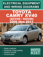 Toyota Camry (Тойота Камри). Цветные электросхемы и электрооборудование. Модели с 2006 по 2011 год, оборудованные бензиновыми двигателями