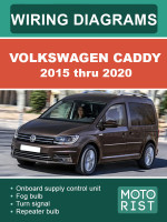Volkswagen Caddy (Фольксваген Кадди). Цветные электросхемы. Модели с 2015 по 2020 год, оборудованные дизельными и бензиновыми двигателями