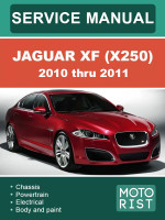 Jaguar XF (X250) (Ягуар ХФ (Х250)). Руководство по ремонту, инструкция по эксплуатации. Модели с 2010 по 2011 год, оборудованные бензиновыми двигателями