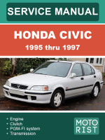 Honda Civic (Хонда Сивик). Руководство по ремонту, инструкция по эксплуатации. Модели с 1995 по 1997 год, оборудованные бензиновыми двигателями