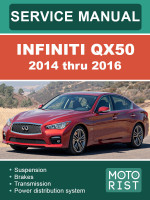 Infiniti QX50  (Инфинити КХ50). Руководство по ремонту, инструкция по эксплуатации. Модели с 2014 по 2016 год, оборудованные бензиновыми двигателями