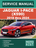Jaguar I-Pace (Ягуар Ай-Пэйс). Руководство по ремонту, инструкция по эксплуатации. Модели с 2018 по 2024 год выпуска, оборудованные электрическими  двигателями