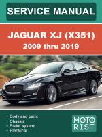 Jaguar XJ (Ягуар ХДЖ). Руководство по ремонту, инструкция по эксплуатации. Модели с 2009 по 2019 год, оборудованные бензиновыми и дизельными двигателями