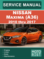 Nissan Maxima (Ниссан Максима). Руководство по ремонту, инструкция по эксплуатации. Модели с 2015 по 2023 год, оборудованные бензиновыми двигателями