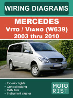 Mercedes Vito / Viano (Мерседес Вито / Виано). Электросхемы. Модели с 2003 по 2010 год выпуска, оборудованные бензиновыми двигателями