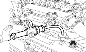 Проверка герметичности системы охлаждения Hyundai Matrix